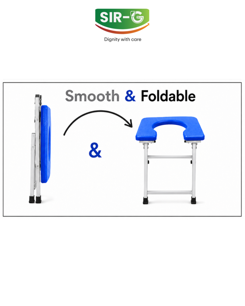 Blue Commode Stool