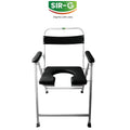 Black Foldable Commode Chair