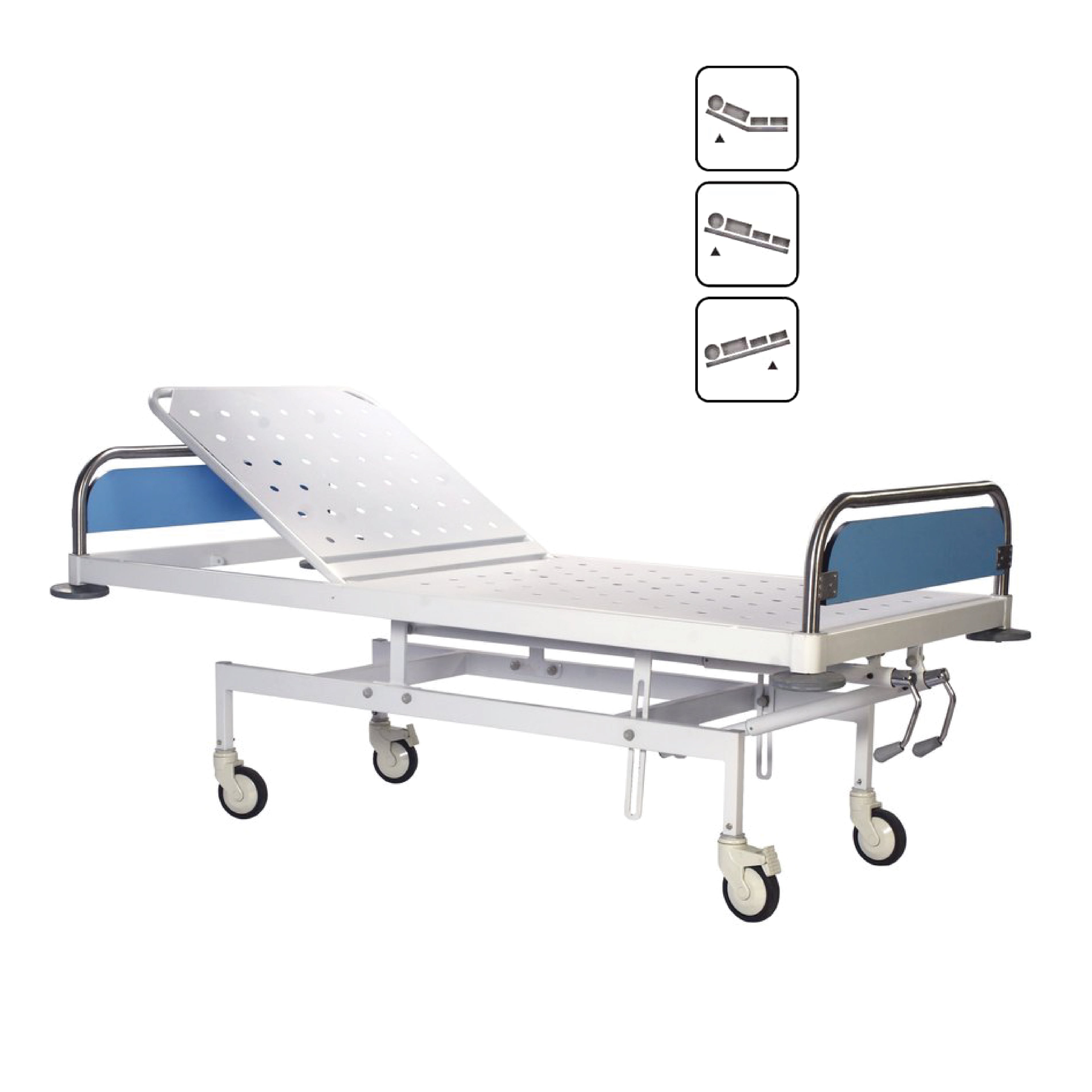 Recovery Bed With Fixed Height And Two Way Longitudinal Tilt