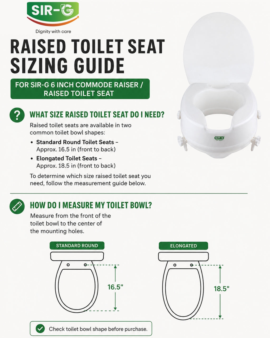 Commode Raiser 6 inch