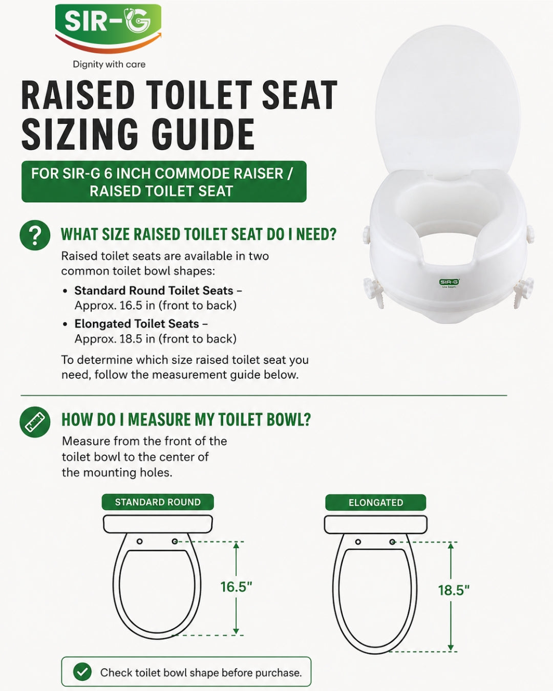 Commode Raiser 6 inch
