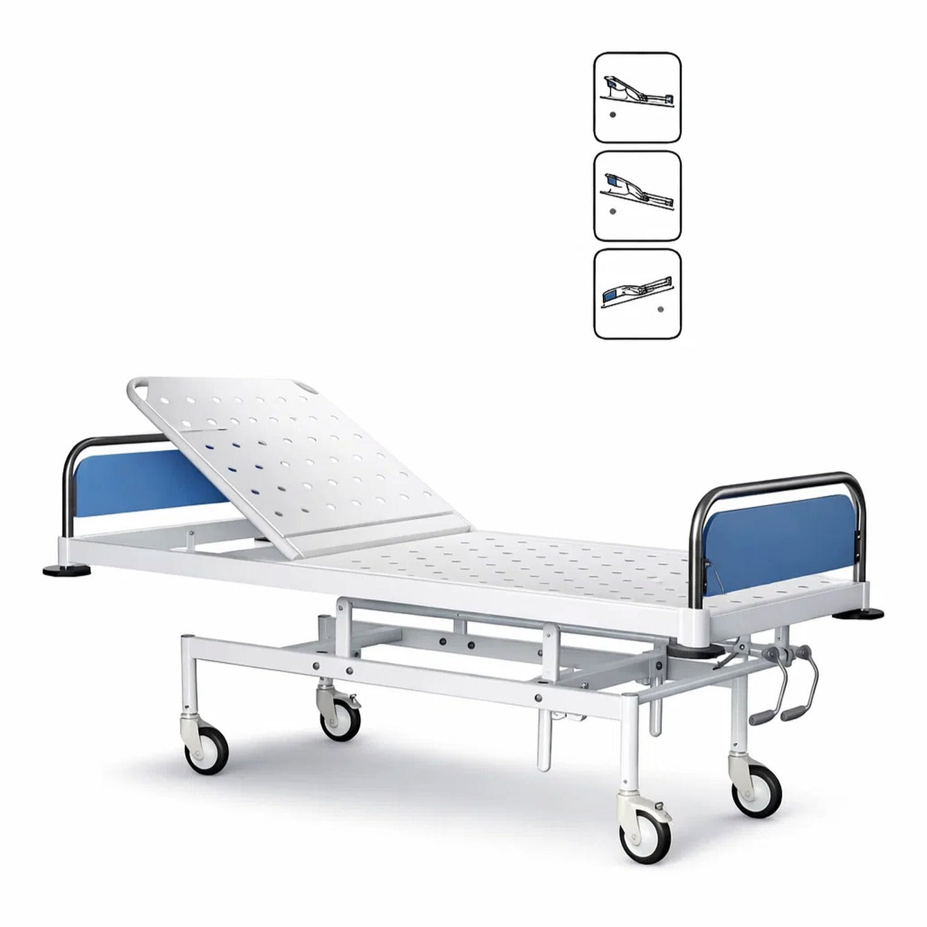 Recovery Bed With Fixed Height And Two Way Longitudinal Tilt